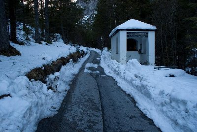 Die Bahn ist im unteren Teil aper