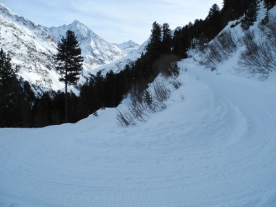 Kurve im obersten Abschnitt