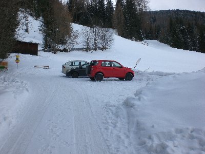 Rodelbahn GötznerAlm: &quot;Parkplatz oben&quot;