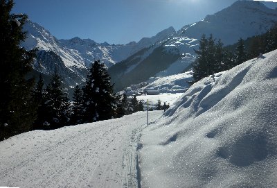 Unteres Ende der Rodelbahn