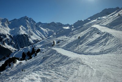 Rodelbahn im oberen Abschnitt