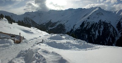 Bergpanorama von der Hütte aus